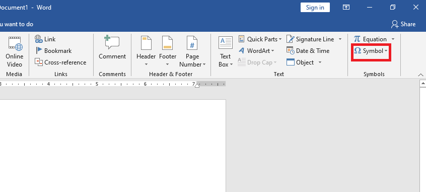 Telephone symbol in Microsoft word