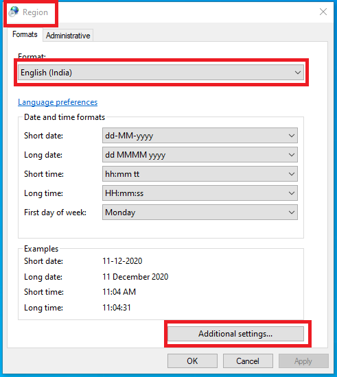 comma separated indian currency format in excel